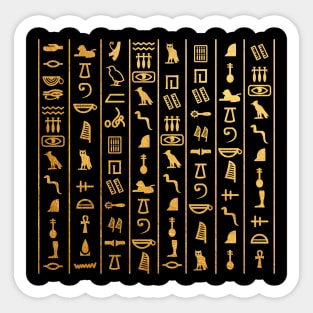 Golden Egyptian Hieroglyphs: Symbols of an Ancient Civilization Sticker